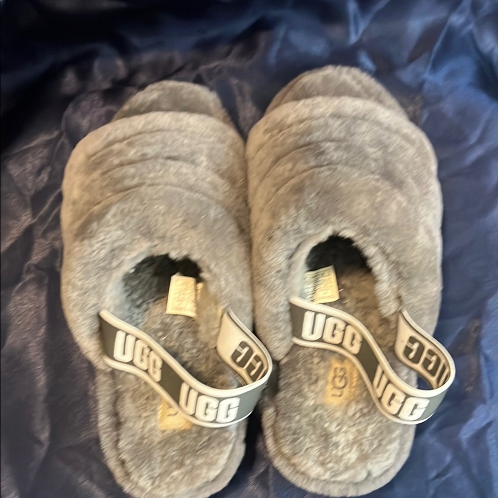 UGG Soft Gray Slide Slippers
